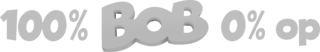 100% Bob is 0% op Logo Black and White