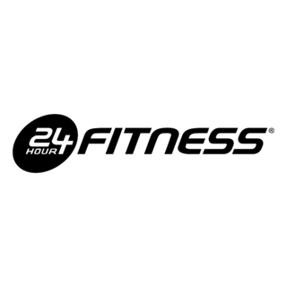 24 Hour Fitness Logo Black and White