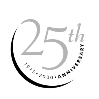 25th Anniversary Logo Black and White