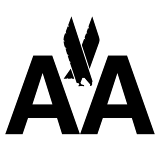 AA American Airlines Logo Black and White