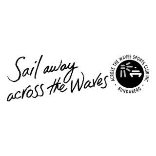 Across The Waves Sports Club inc Logo Black and White