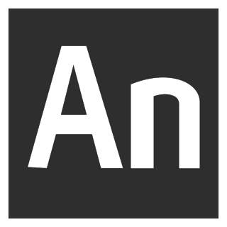 Adobe Animate Logo Black and White