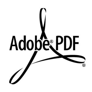 Adobe PDF Logo Black and White