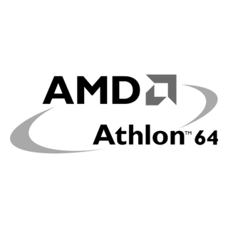 AMD Athlon 64 Processor Logo Black and White