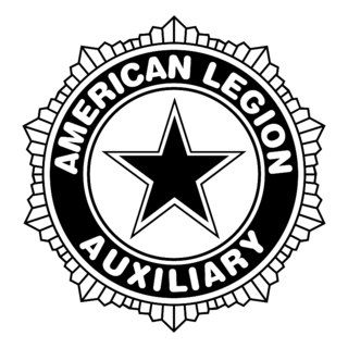American Legion Auxiliary Logo Black and White