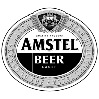 Amstel Beer Logo Black and White