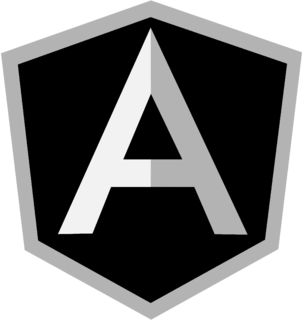 Angular Icon Logo Black and White