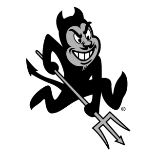 Arizona State Sun Devils Logo Black and White