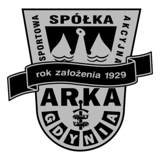 Arka Gdynia Logo Black and White