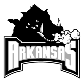 Arkansas Razorback Logo Black and White