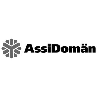 AssiDoman Logo Black and White
