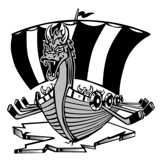 Baie Comeau Drakkar Logo Black and White