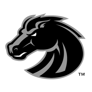 Boise State Broncos Logo Black and White