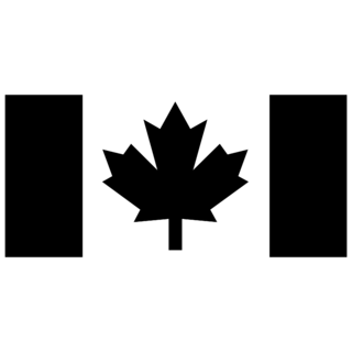 Canada Flag Logo Black and White