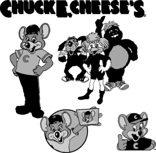 Chuck E Cheese Logo Black and White