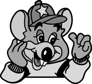 Chucke Cheeses Pizza Logo Black and White