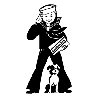 Cracker Jack Logo Black and White