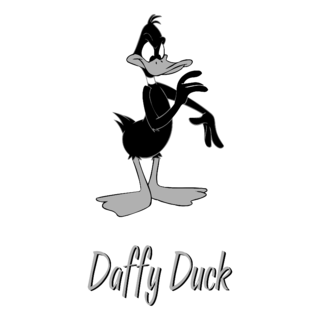 Daffy Duck Logo Black and White
