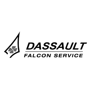 Dassault Falcon Service Logo Black and White