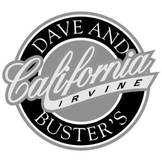 Dave And Buster’s California Irvine Logo Black and White