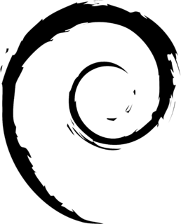 Debian Logo Black and White