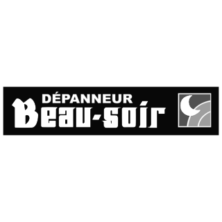 Depanneur Beau Soir Logo Black and White