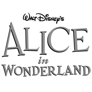 Disney’s Alice in Wonderland Logo Black and White