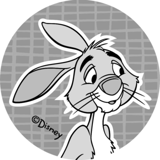Disney’s Rabbit Logo Black and White