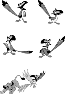 Disney’s Zazu Logo Black and White