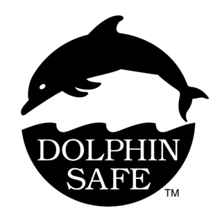 Dolphin Safe Logo Black and White