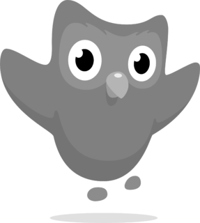 Duolingo Symbol Icon Logo Black and White