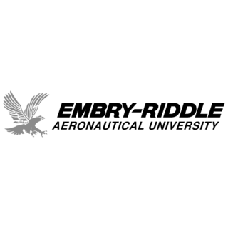 Embry Riddle Aeronautical University Logo Black and White