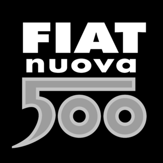 Fiat Nuova 500 Logo Black and White