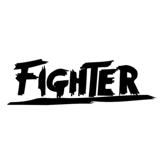 Fighter Logo Black and White