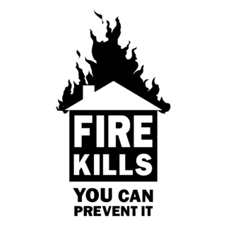 Fire Kills Logo Black and White