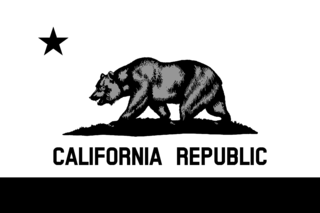 Flag of California Logo Black and White