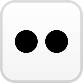 Flickr Icon Logo Black and White