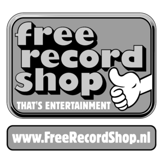 Free Record Shop Logo Black and White