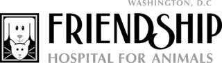 Friendship Hospital for Animals Logo Black and White