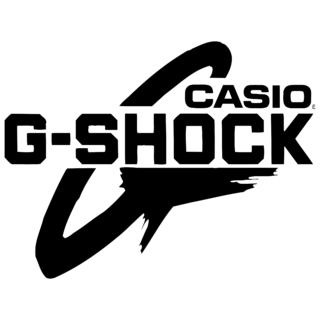 G Shock Casio Logo Black and White