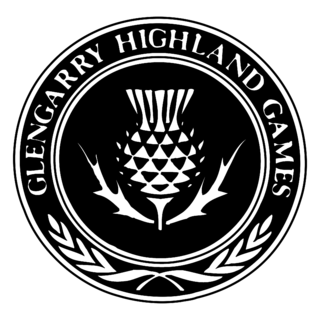 Glengarry Highland Games Logo Black and White