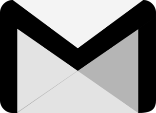 Gmail Icon Logo Black and White