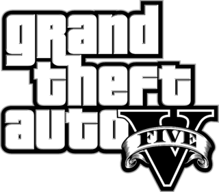 Grand Theft Auto V Logo Black and White
