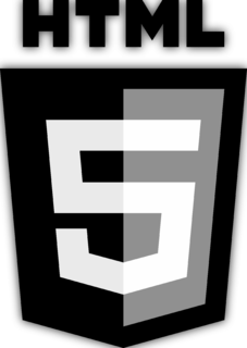 HTML5 Logo Black and White