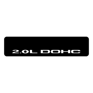 I Vtec 20l Dohc Logo Black and White