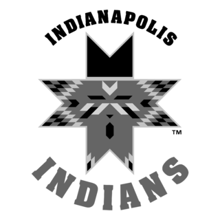 Indianapolis Indians Logo Black and White (1)