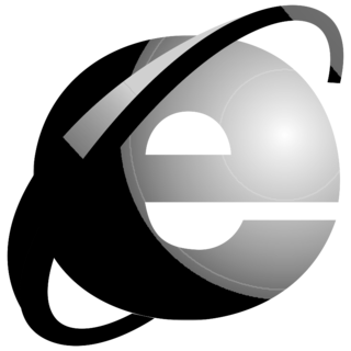 Internet Explorer Logo Black and White
