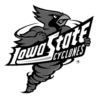 Iowa State Cyclones Logo Black and White