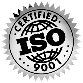 ISO 9001 Certified Logo Black and White