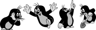 Krtek Logo Black and White